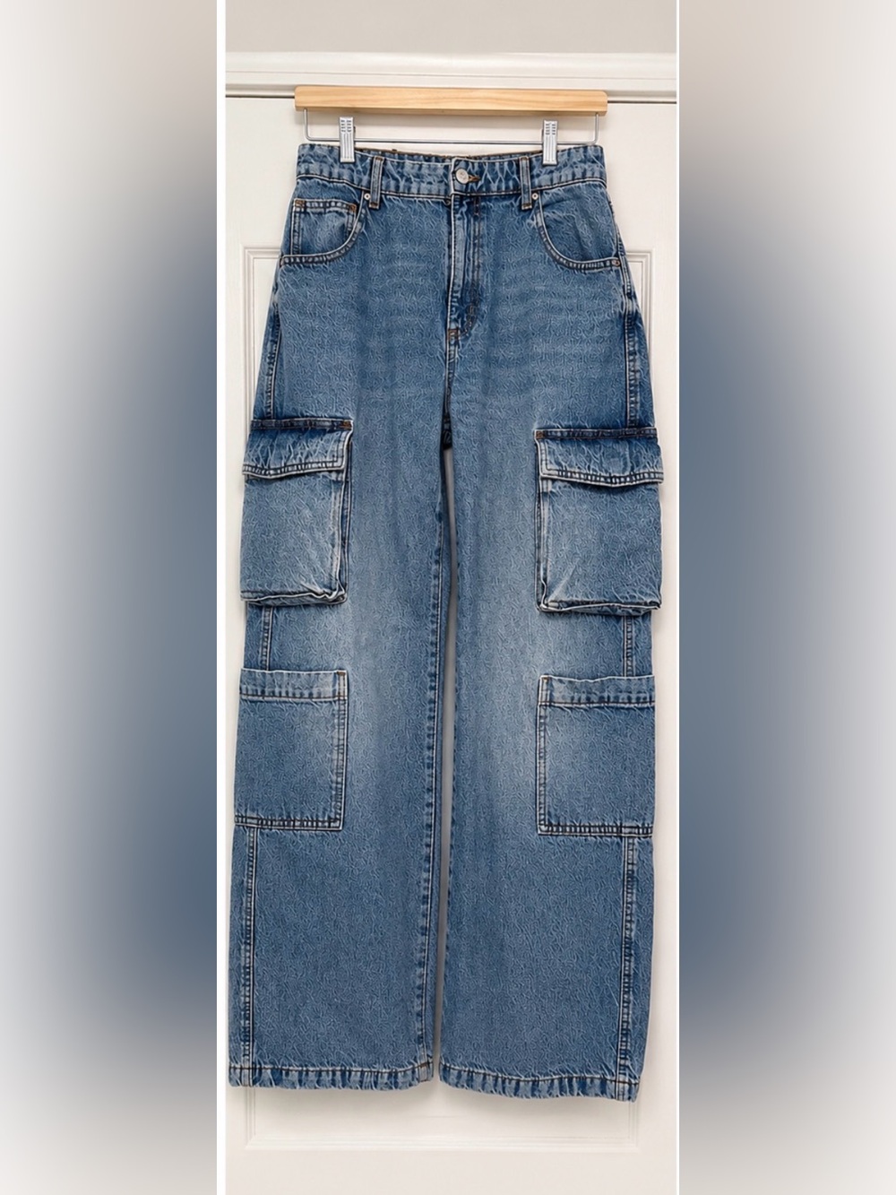 Women’s Cargo Denim Jeans - Blue